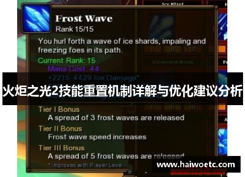 火炬之光2技能重置机制详解与优化建议分析